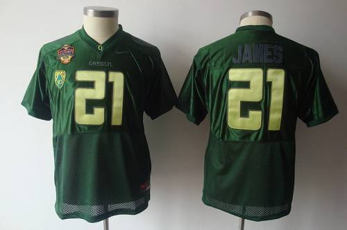 Ducks #21 LaMichael James Green Stitched Youth NCAA Jersey - Click Image to Close
